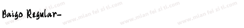 Baigo Regular字体转换